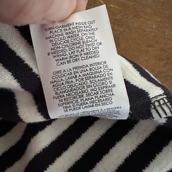 CAbi Women Medium Blue/White Nautical Striped Harbor Jacket Drawstring 5654 NWOT - Picture 8 of 8